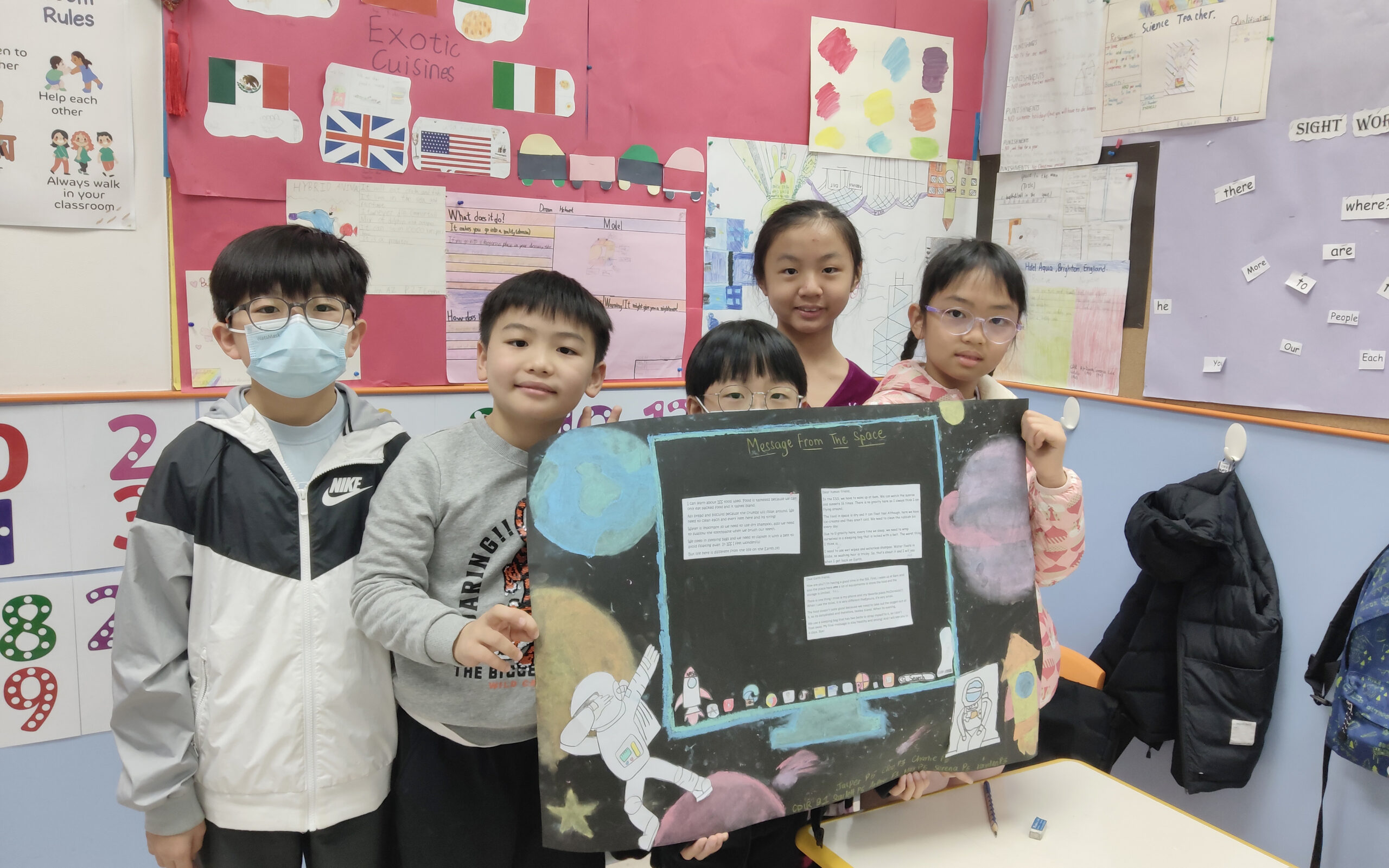 Project from CDIR (P-B1) class completed a project about share astronauts experience in space